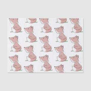 Papier Mousseline Caricature pour bébé renard