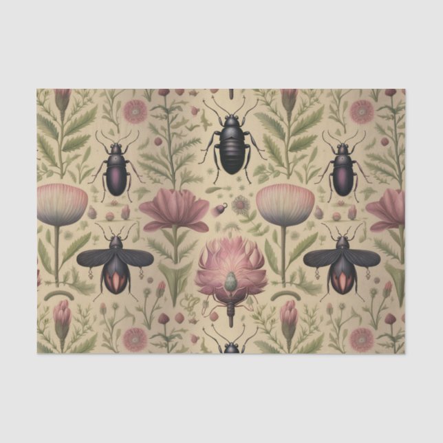 Papier Mousseline Caricatures et insectes (Recto)