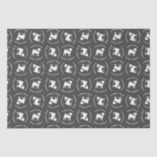 Papier Mousseline Carlin Chien Baby shower Thème Chien Chiot Neutre