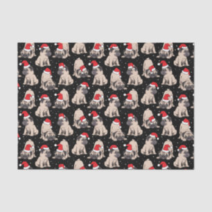 Papier Mousseline Carlins en Santa Hats Motif de Noël