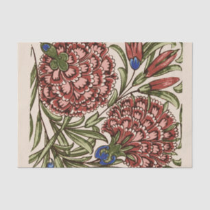 Papier Mousseline Carnation Tile Fleur Art antique