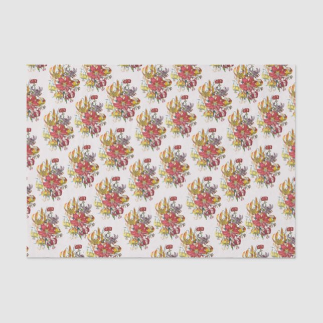 Papier Mousseline Carnaval des fleurs (Recto)