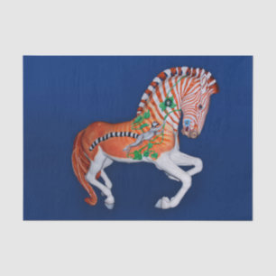 Papier Mousseline Carousel Animal Quagga Zebra Photo Papier Tissu