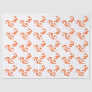 Papier Mousseline Carpe Poisson Koi #4 Couleurs DIY Orange