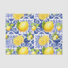 Carrelage Motif Citron Bleu Blanc Méditerranéen