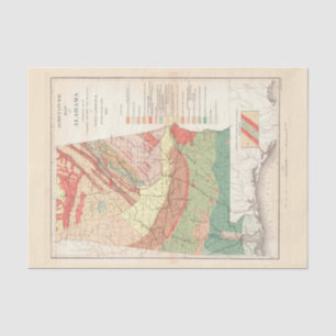 Papier Mousseline Carte agricole vintage de l'Alabama (1882)