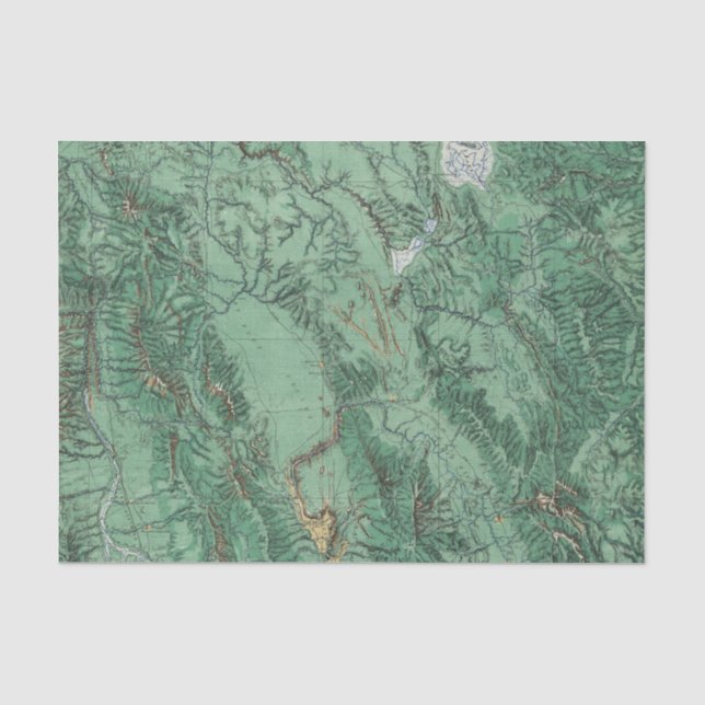 Papier Mousseline Carte de classification de terre de l'Idaho (Recto)