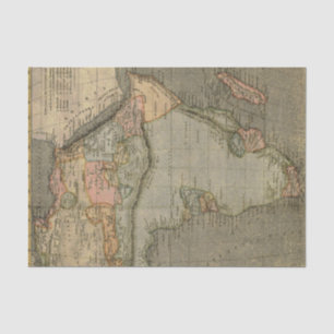 Papier Mousseline Carte de l'Afrique vintage