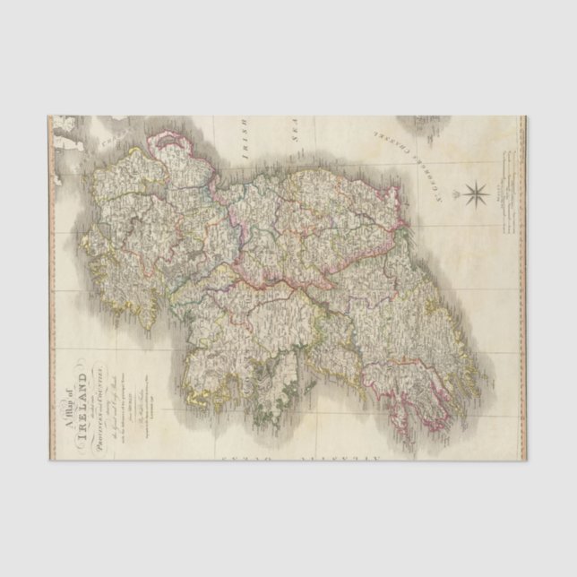 Papier Mousseline Carte de l'Irlande (Recto)