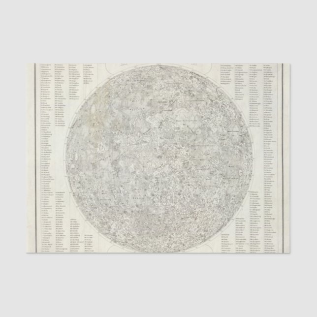 Papier Mousseline Carte de lune (Recto)