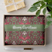 Carte de vœux de Noël Holly Botanical