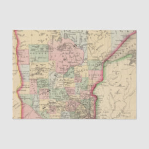 Papier Mousseline Carte du Minnesota par Mitchell