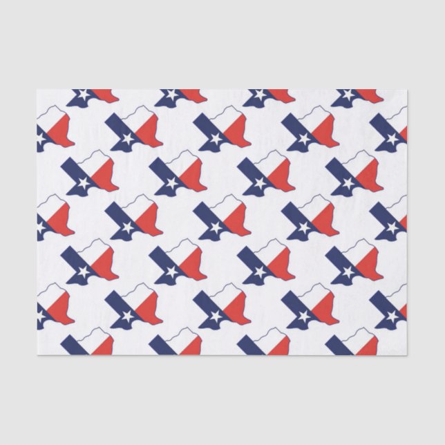 PAPIER MOUSSELINE CARTE DU TEXAS (Recto)