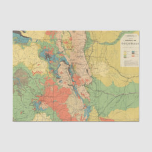 Papier Mousseline Carte géologique générale du Colorado