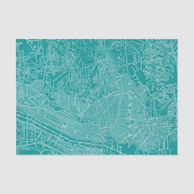 Papier Mousseline Carte graphique de New York (Recto)