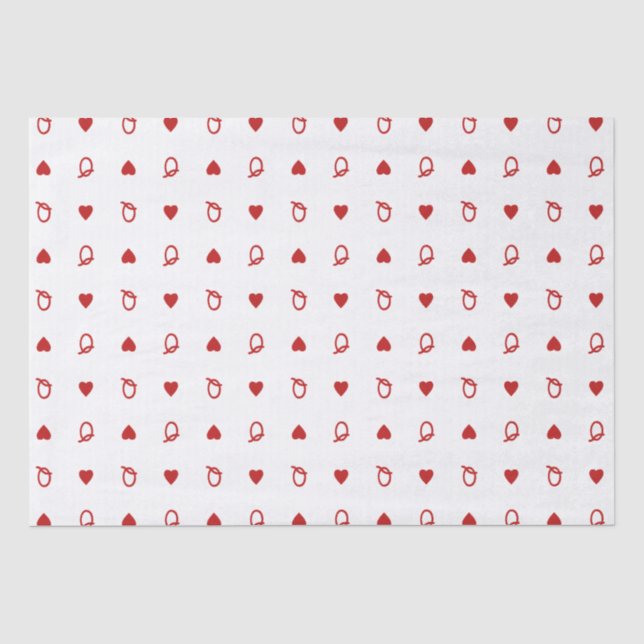 Papier Mousseline Carte moderne de la fête de la Saint-Valentin (Recto)