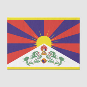 Papier Mousseline Carte postale drapeau du Tibet libre