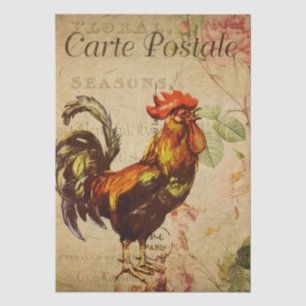 Papier Mousseline Carte postale française vintage de découpage de po