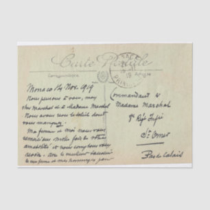 Papier Mousseline Carte Postale Monaco Vintage Vert