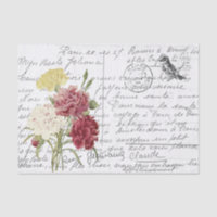 Carte postale Vintage Redoute Floral Bird