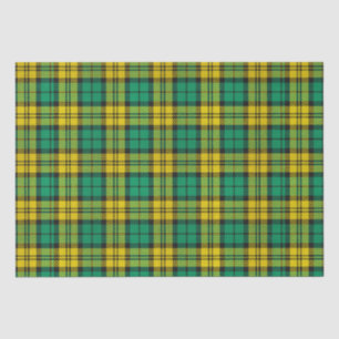 Papier Mousseline Carte Tartan Campbell Blackwatch jaune vert