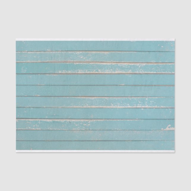 Papier Mousseline Cartes à granges en Bois Bohême Turquoise Rustique (Recto)