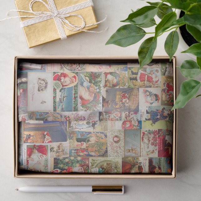 Papier Mousseline Cartes de voeux de Noël Antique Motif (Cadeau)
