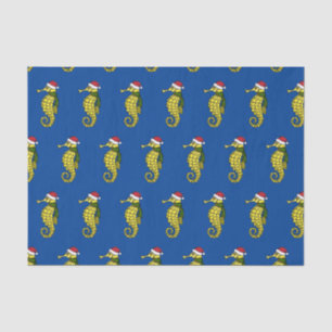 Papier Mousseline Carton Noël Seahorse Tissu Papier
