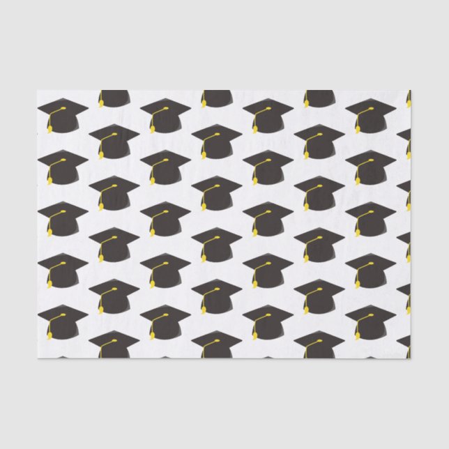 Papier Mousseline Casquette noire avec cadeau Arrière - plan blanc (Recto)