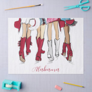Papier Mousseline Casquettes Alabama Dames Fashion Crimson Cowboy Bo