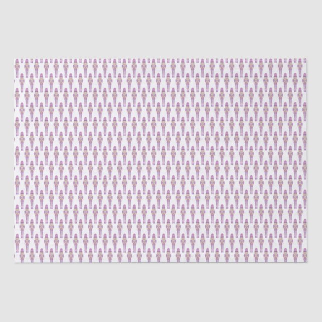 Papier Mousseline Casse-Noisettes Violettes Et Blanches Fêtes Peinte (Recto)