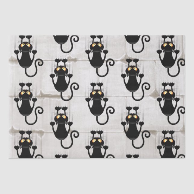 Papier Mousseline Cat Falling down fun dessin personnage (Recto)
