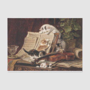 Papier Mousseline Cat & Kittens ・ Henriette Ronner-Knip (1821-1909)