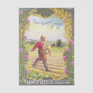 Papier Mousseline Catalogue de graines anciennes Farmer Seed Co, fer