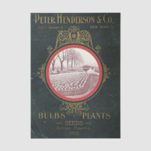 Papier Mousseline Catalogue de graines anciennes Peter Henderson Co.