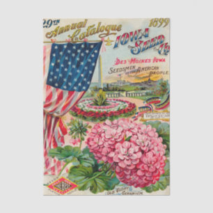 Papier Mousseline Catalogue de semences vintage Iowa Seed 29e éditio