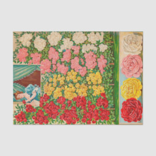 Papier Mousseline Catalogue de semences vintage Victorian Femme et R