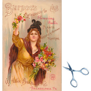 Papier Mousseline Catalogue vintage de semences Burpees Flower Bulbs