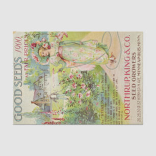 Papier Mousseline Catalogue vintage de semences Northrup 1900