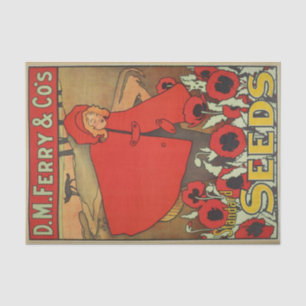 Papier Mousseline Catalogue vintage des semences, D.M. Ferry Seeds