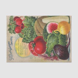 Papier Mousseline Catalogue vintage des semences de légumes