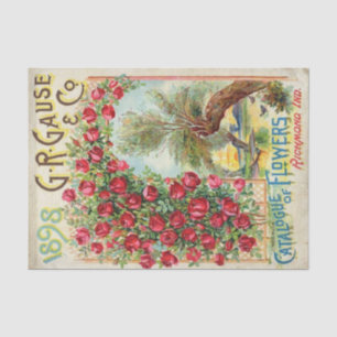 Papier Mousseline Catalogue vintage des semences, Grause 1898, Roses