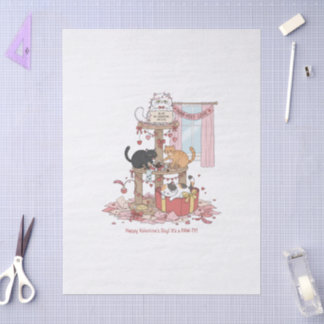 Papier Mousseline  Cat's Meow Valentine's Day Tissue Paper