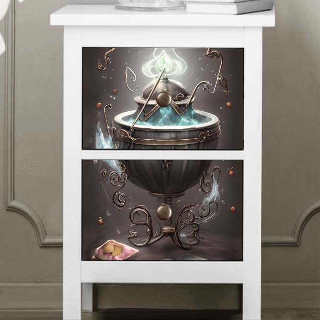 Papier Mousseline Cauldron magique brillant avec vieux Spellbooks ma (Créateur téléchargé)
