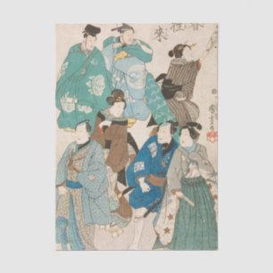 Papier Mousseline Célébration du printemps par Utagawa Kuniyoshi