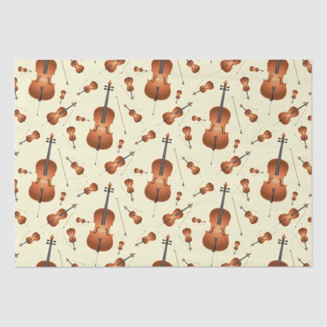 Papier Mousseline Cello Musicien Musique Enseignant Chaîne Orchestre (Recto)