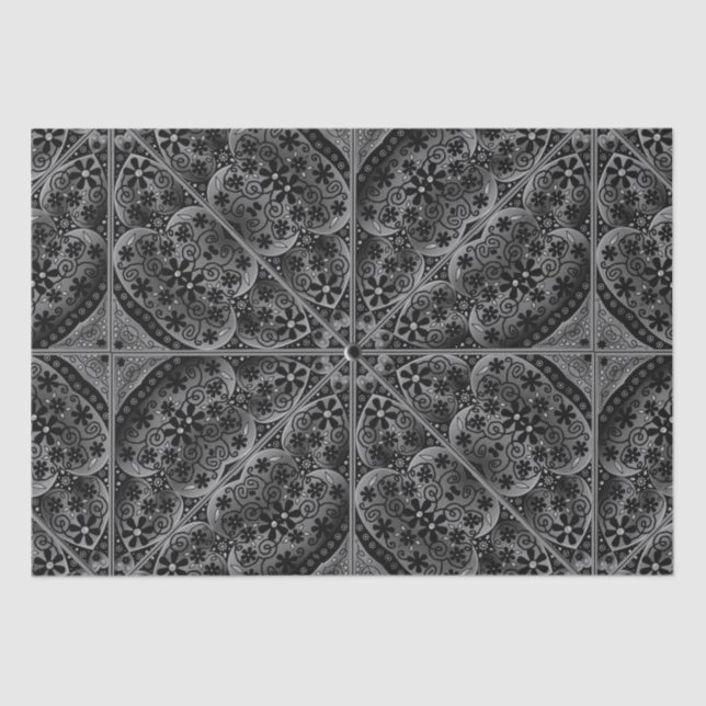 Papier Mousseline Céramique noir (Recto)