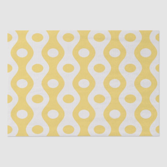 Papier Mousseline Cercle jaune et Motif des yeux (Recto)