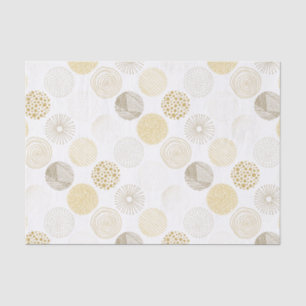 Papier Mousseline Cercles de doodle moderne motif