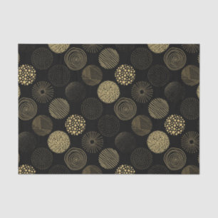 Papier Mousseline Cercles de doodles modernes papier de tissu motif